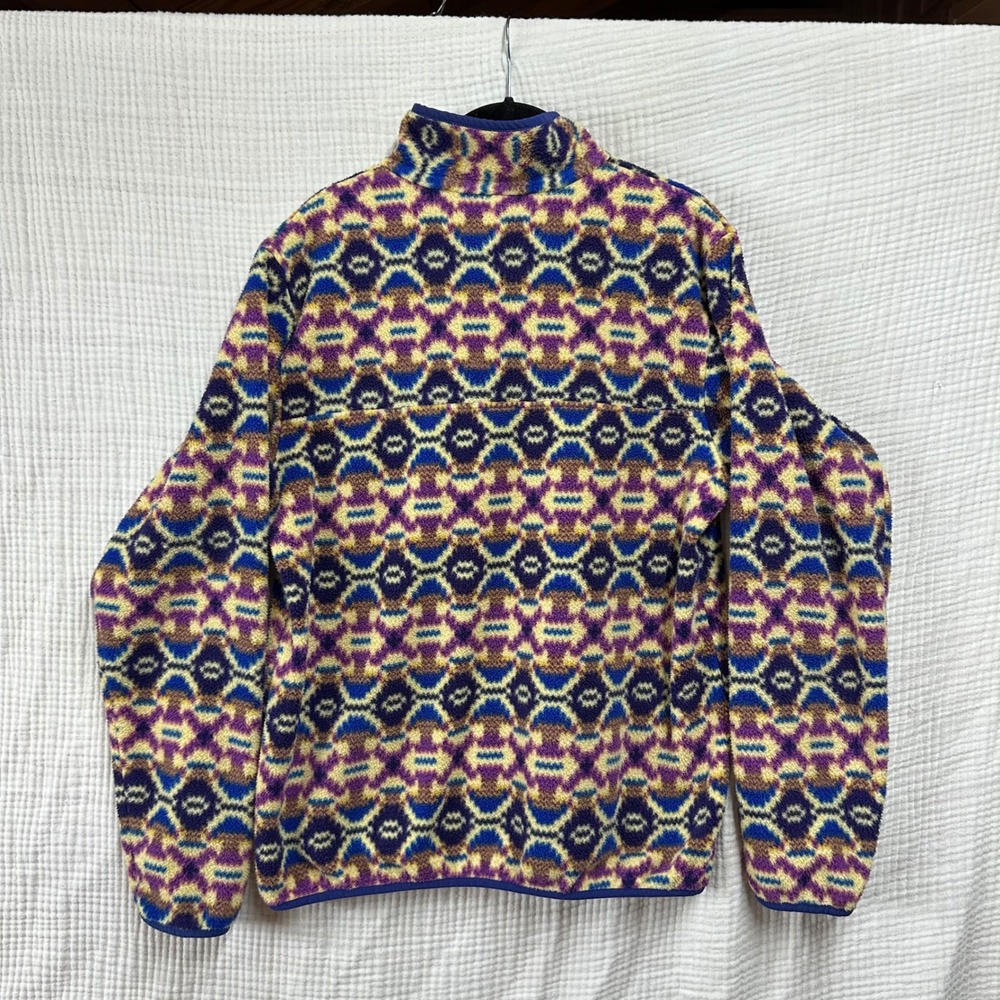 Patagonia Synchilla Women's Medium Aberdeen Butterfly Pattern Fleece Snap Aztec - Picture 5 of 6